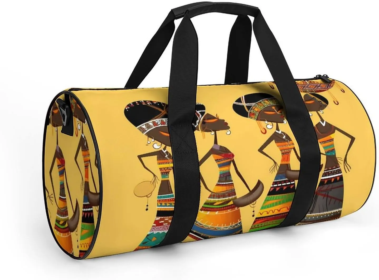 Gym Bag for Men Women Creative African Culture Duffel Bag Overnight Bag with Compartment Gym Sackpac