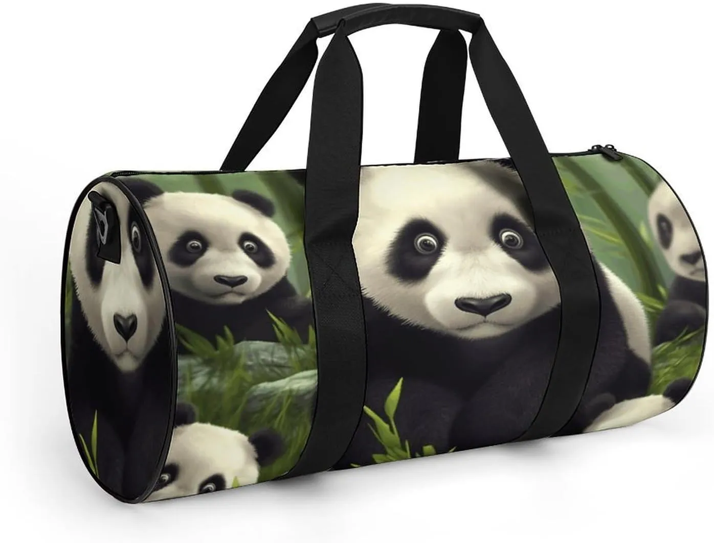Gym Bag for Men Women Cute Panda Duffel Bag Overnight Bag with Compartment Gym Sackpac