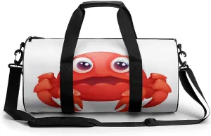 Gym Bag for Men Women Cute Red Crab Duffel Bag Overnight Bag with Compartment Gym Sackpac
