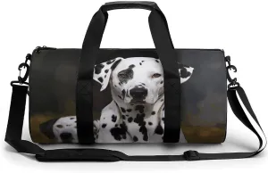 Gym Bag for Men Women Dalmatian Dog Duffel Bag Overnight Bag with Compartment Gym Sackpac