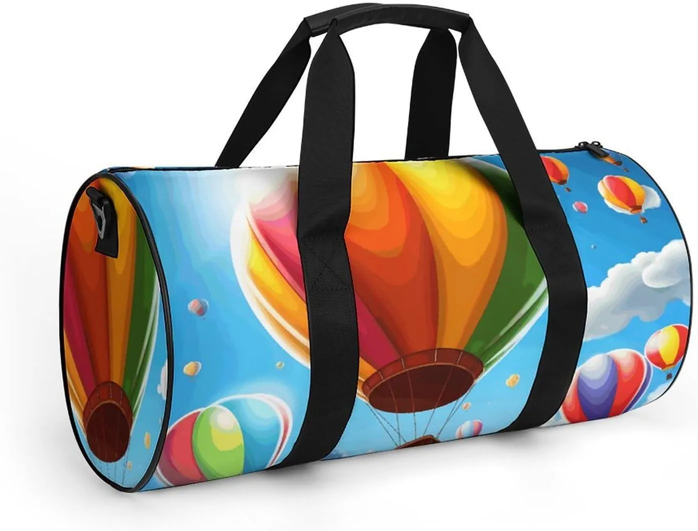 Gym Bag for Men Women Hot Air Balloon Pattern Duffel Bag Overnight Bag with Compartment Gym Sackpac