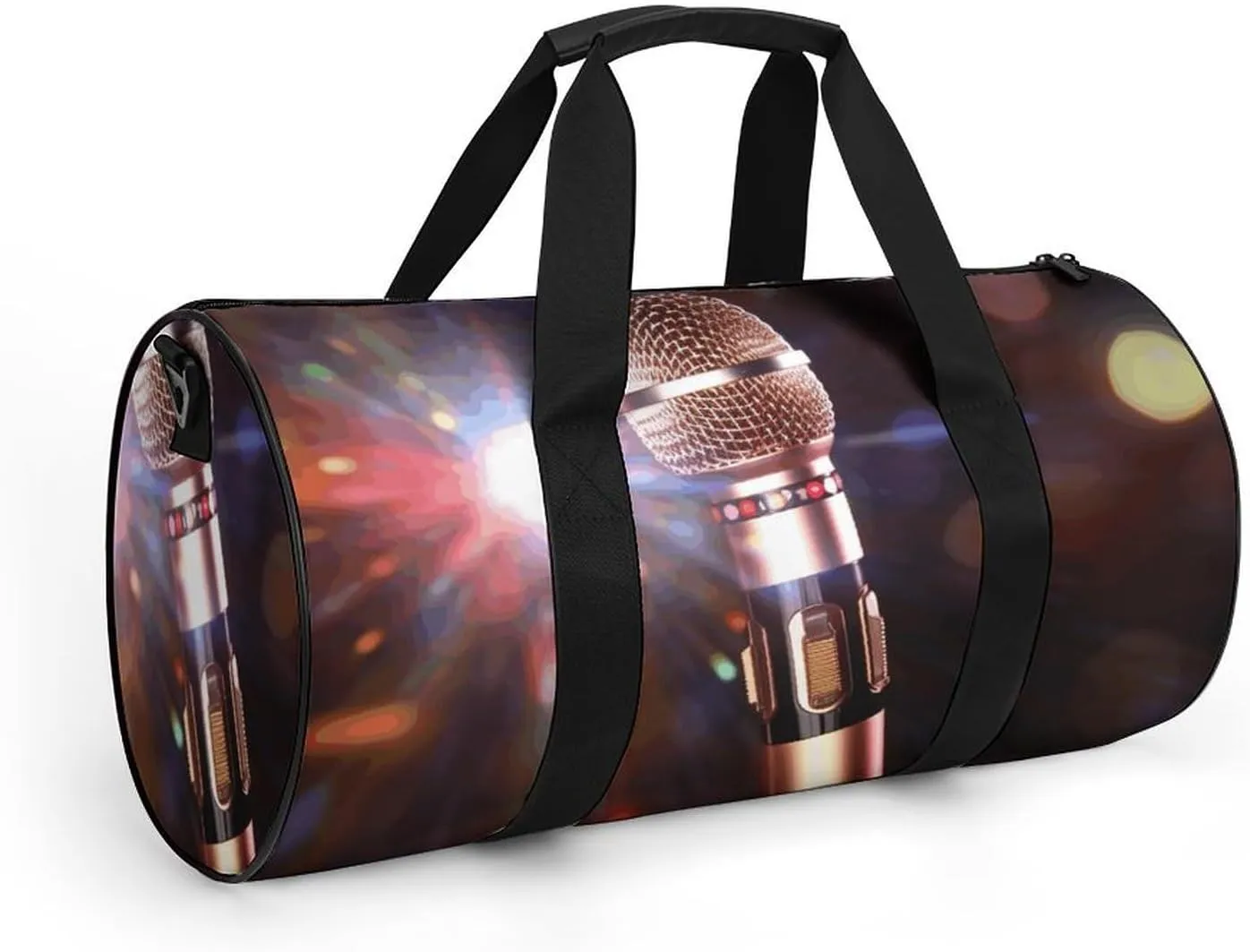 Gym Bag for Men Women Karaoke Microphone Duffel Bag Overnight Bag with Compartment Gym Sackpac