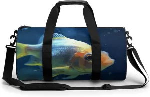 Gym Bag for Men Women Lonely Fish Duffel Bag Overnight Bag with Compartment Gym Sackpac