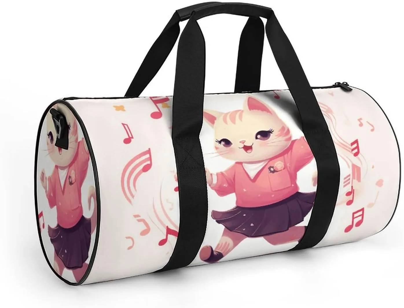 Gym Bag for Men Women Skirt Cat Duffel Bag Overnight Bag with Compartment Gym Sackpac