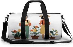 Gym Bag for Men Women Village Life Duffel Bag Overnight Bag with Compartment Gym Sackpac