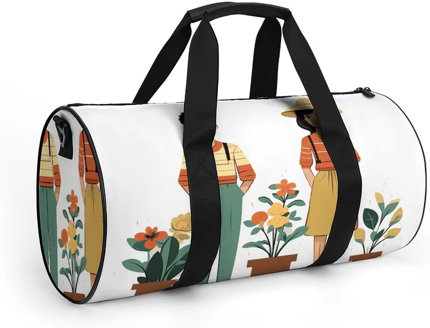 Gym Bag for Men Women Village Life Duffel Bag Overnight Bag with Compartment Gym Sackpac