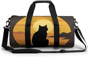 Gym Bag for Men Women Warm Cat Duffel Bag Overnight Bag with Compartment Gym Sackpac