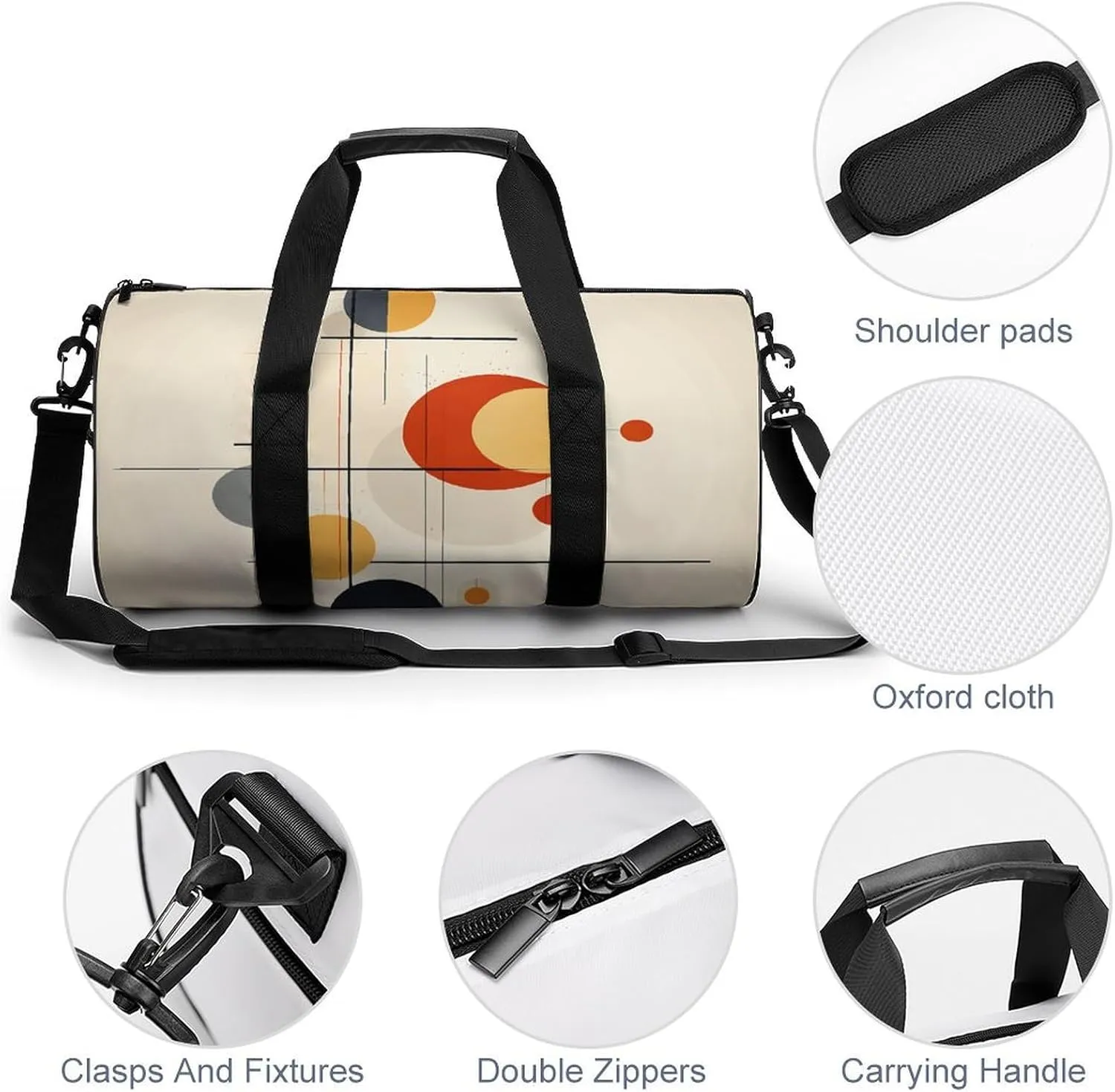 Gym Bag for Men Women Warm Colors Duffel Bag Overnight Bag with Compartment Gym Sackpac