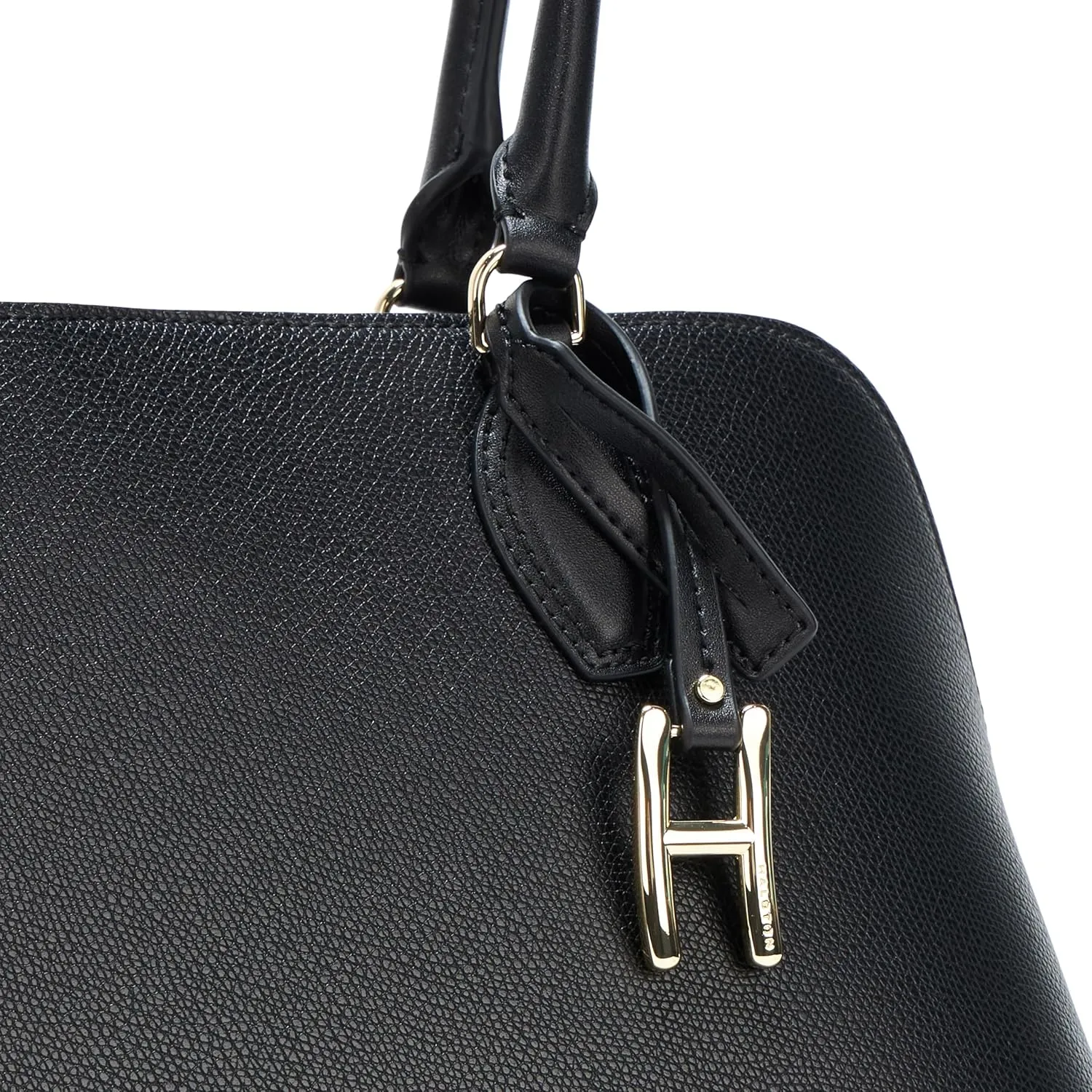 Halston Quincy Signature Logo Top Zip Tote