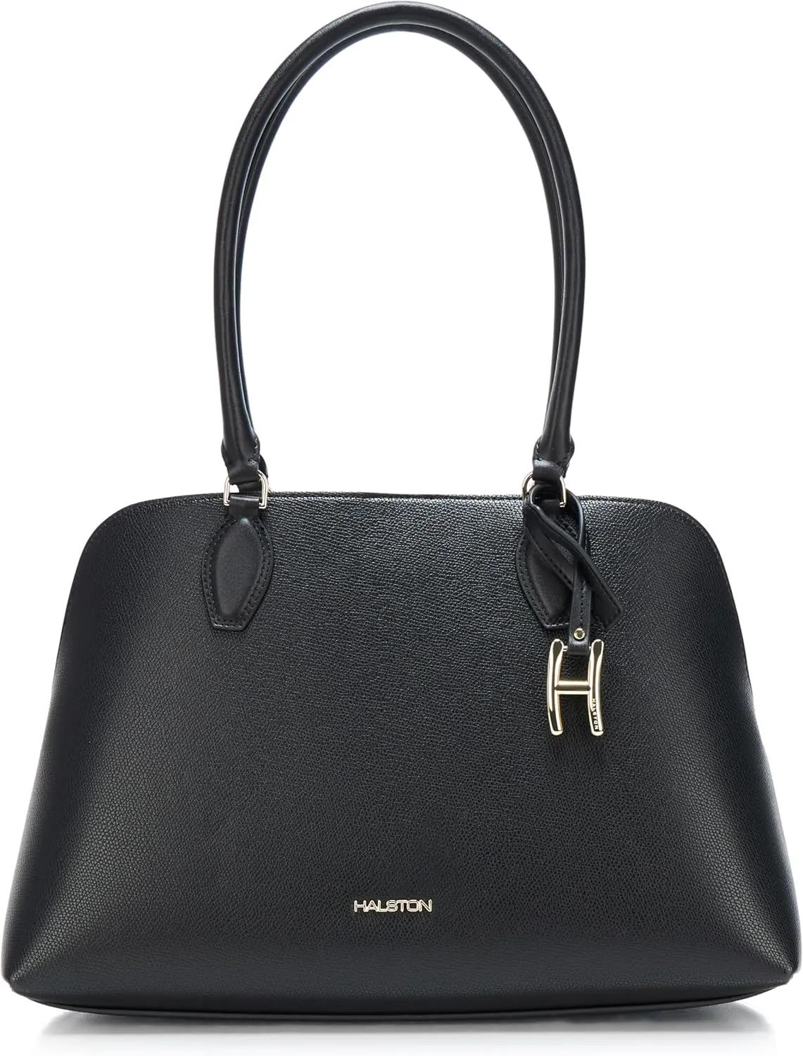 Halston Quincy Signature Logo Top Zip Tote