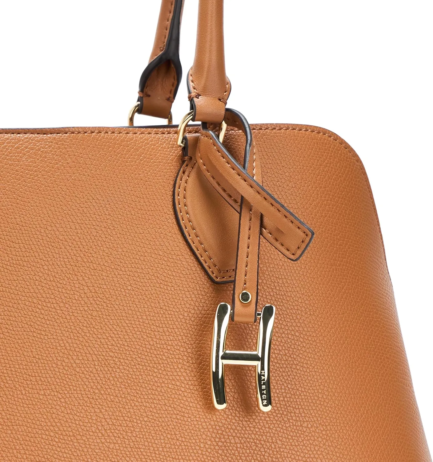 Halston Quincy Signature Logo Top Zip Tote