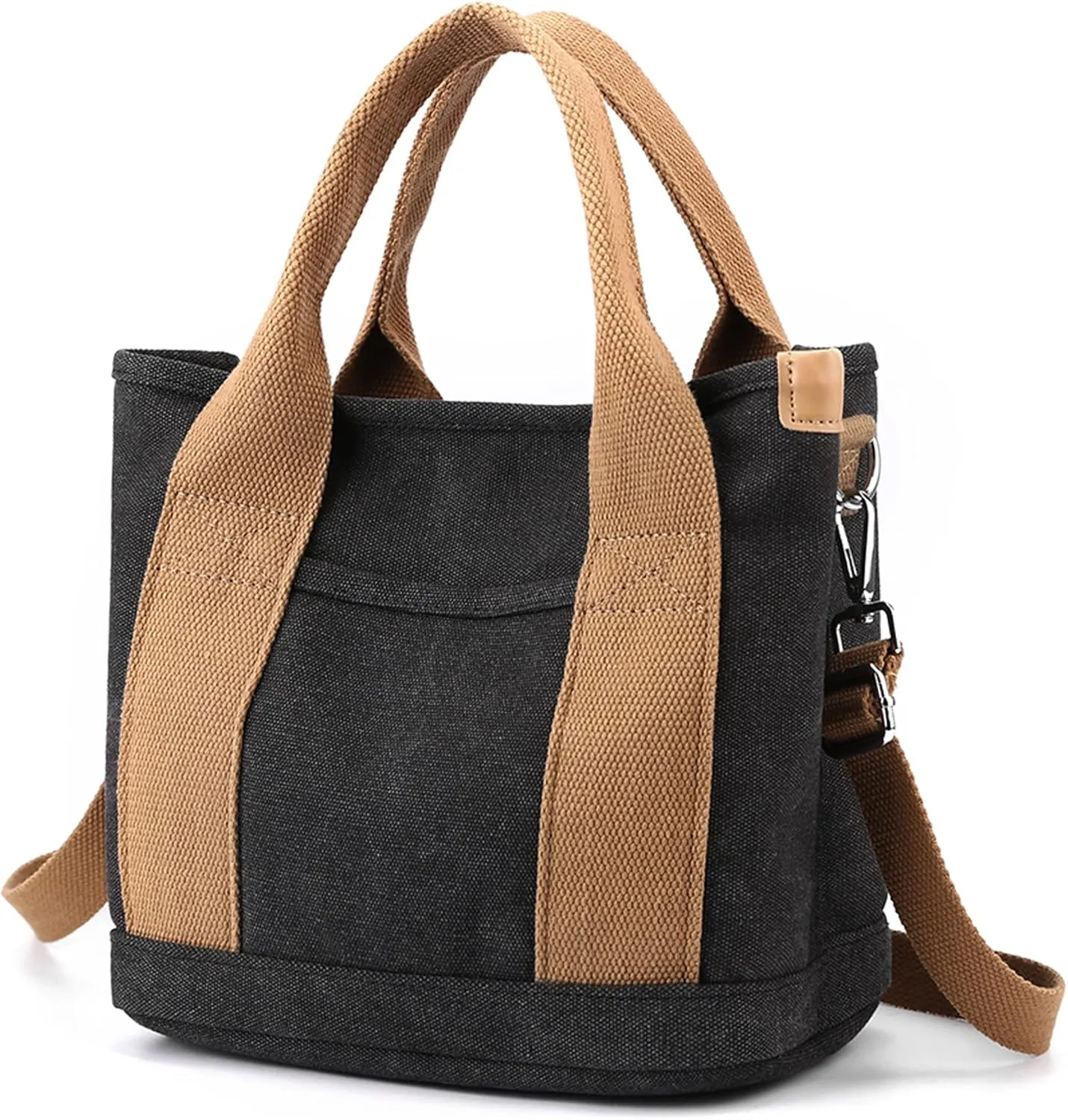 Handbag for Women Multi-Pockets, Canvas Tote Shoulder Bags with Zipper, Satchel Hobo Bag for Travel Work