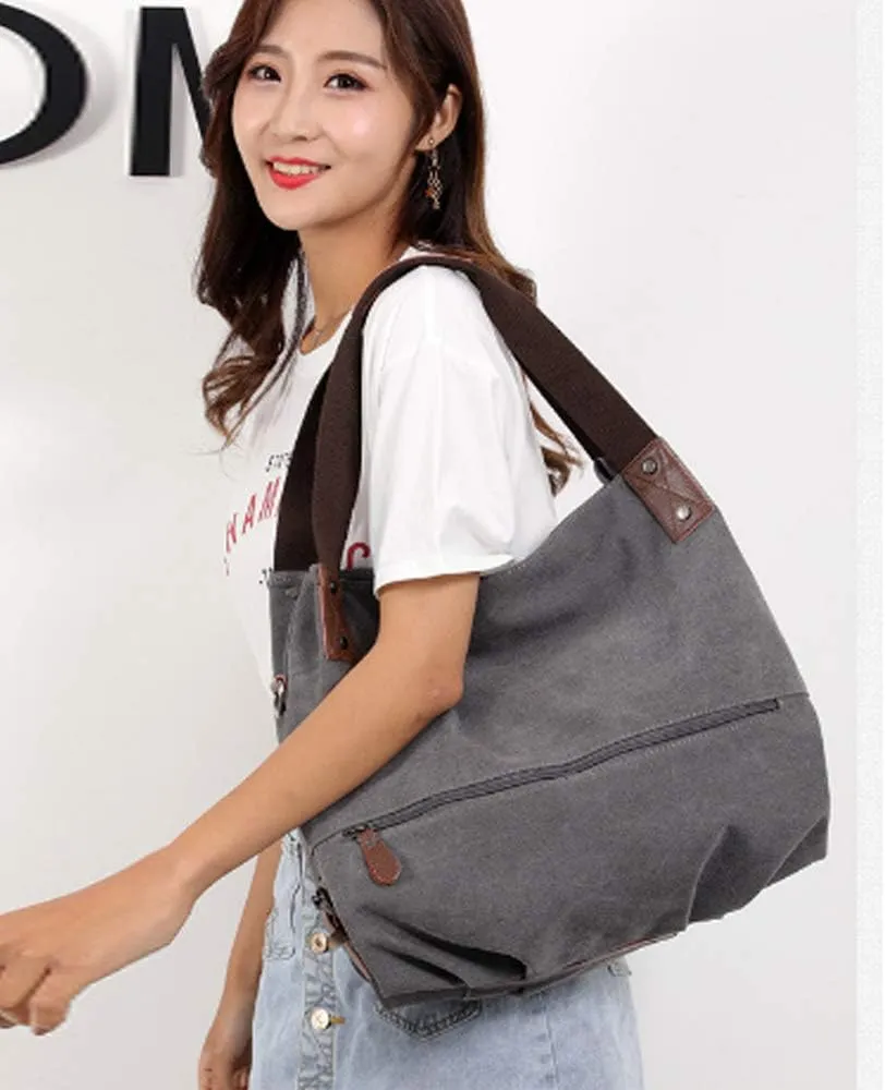 Handbag for Women Satchel Tote Bag Casual Canvas Pouch Handbags Purse Hobo Bag