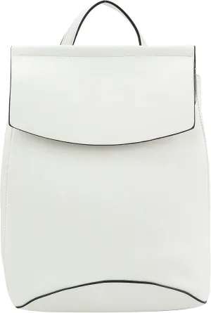 Handbag Republic Women PU Leather School Backpack Purse Convertible Shoulder Bag (White)