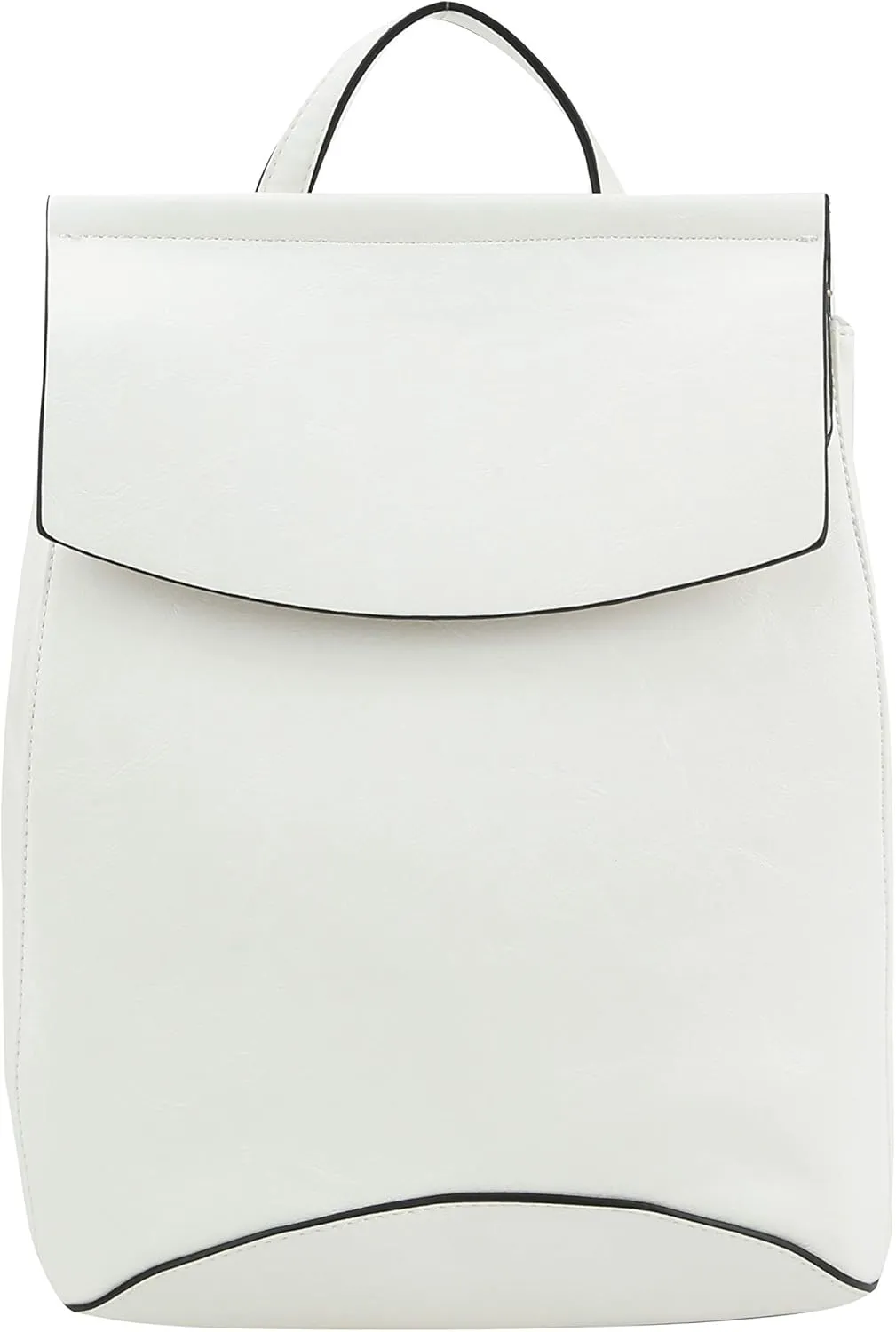 Handbag Republic Women PU Leather School Backpack Purse Convertible Shoulder Bag (White)