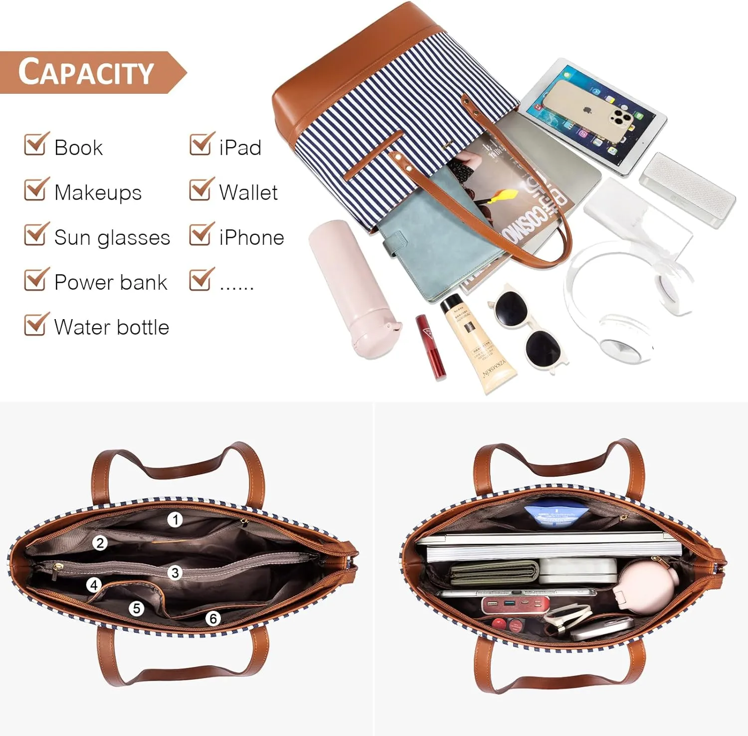 Handbags for Women Shoulder Bags Tote Satchel Hobo 3pcs Purse Set Black