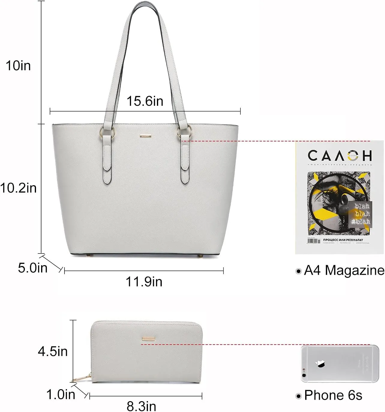 Handbags for Women Shoulder Bags Tote Satchel Hobo 3pcs Purse Set Black