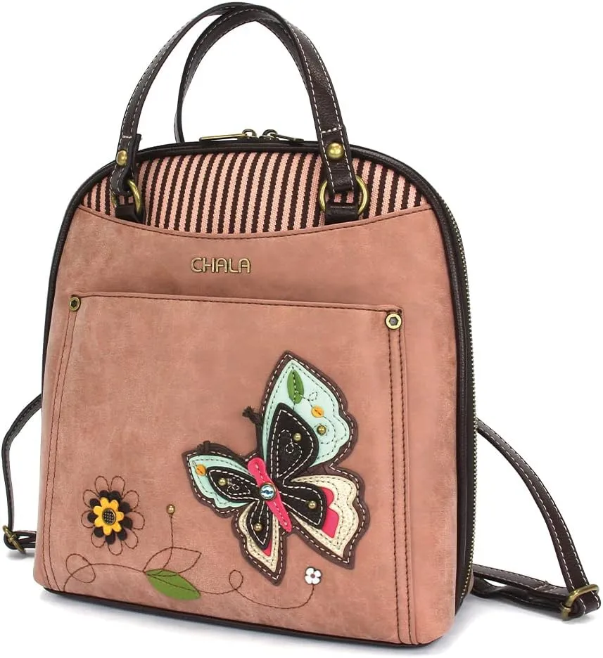 Handbags Multi-Color Convertible Mini Backpack Purse (870) (Butterlfy_ Dusty Rose)