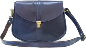 Handmade World Premium Leather Crossbody Satchel Bag For Women Handbag Travel Purse and Sling Saddle Bag