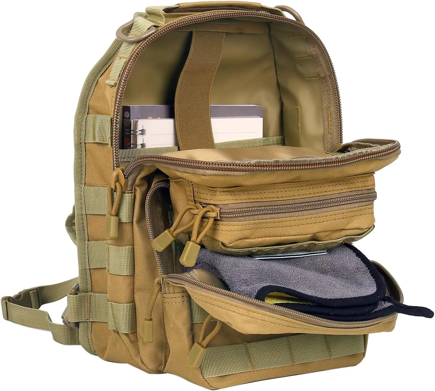 HAOMUK Tactical Sling Bag Backpack Military Rover Shoulder Sling Pack Small EDC Crossbody Chest Bag for Men