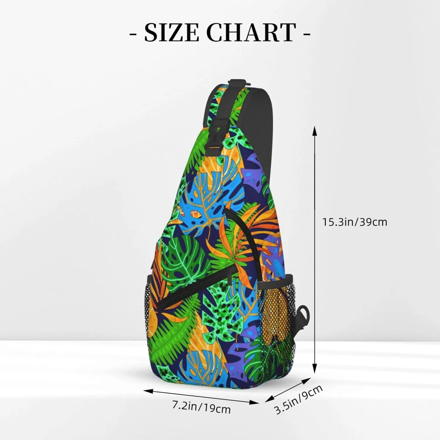 Hawaii Summer Tropical Sling Backpack Crossbody Bag, Chest Bag Daypack for Outdoors Hiking Traveling
