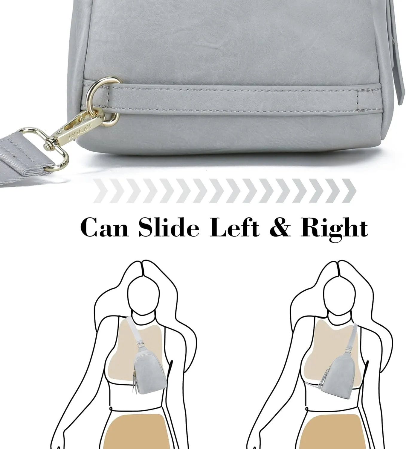 Haytijoe Crossbody Bags for Women Leather Sling Bag Anti-theft Cross Body Bag Travel Sling Purse Chest Bags Fanny Packs