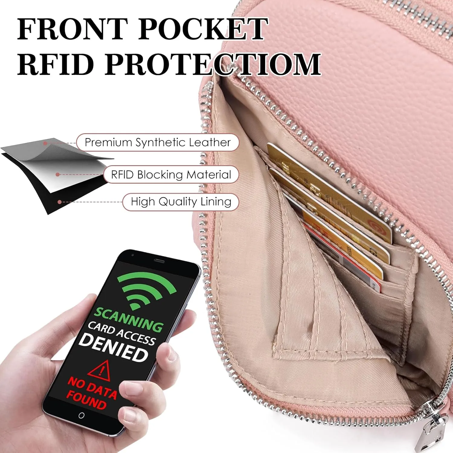 Haytijoe RFID Blocking Crossbody Bags for Women Travel Small Sling Bag Leather Cross Body Bag for Woman Fanny Packs Chest Bag