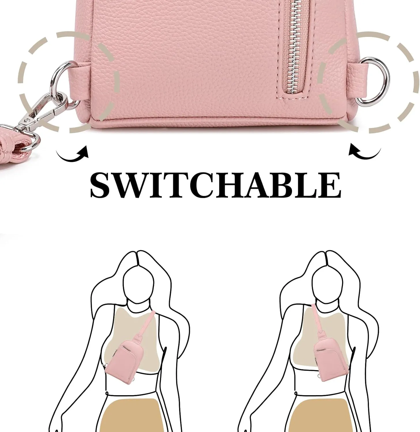 Haytijoe RFID Blocking Crossbody Bags for Women Travel Small Sling Bag Leather Cross Body Bag for Woman Fanny Packs Chest Bag