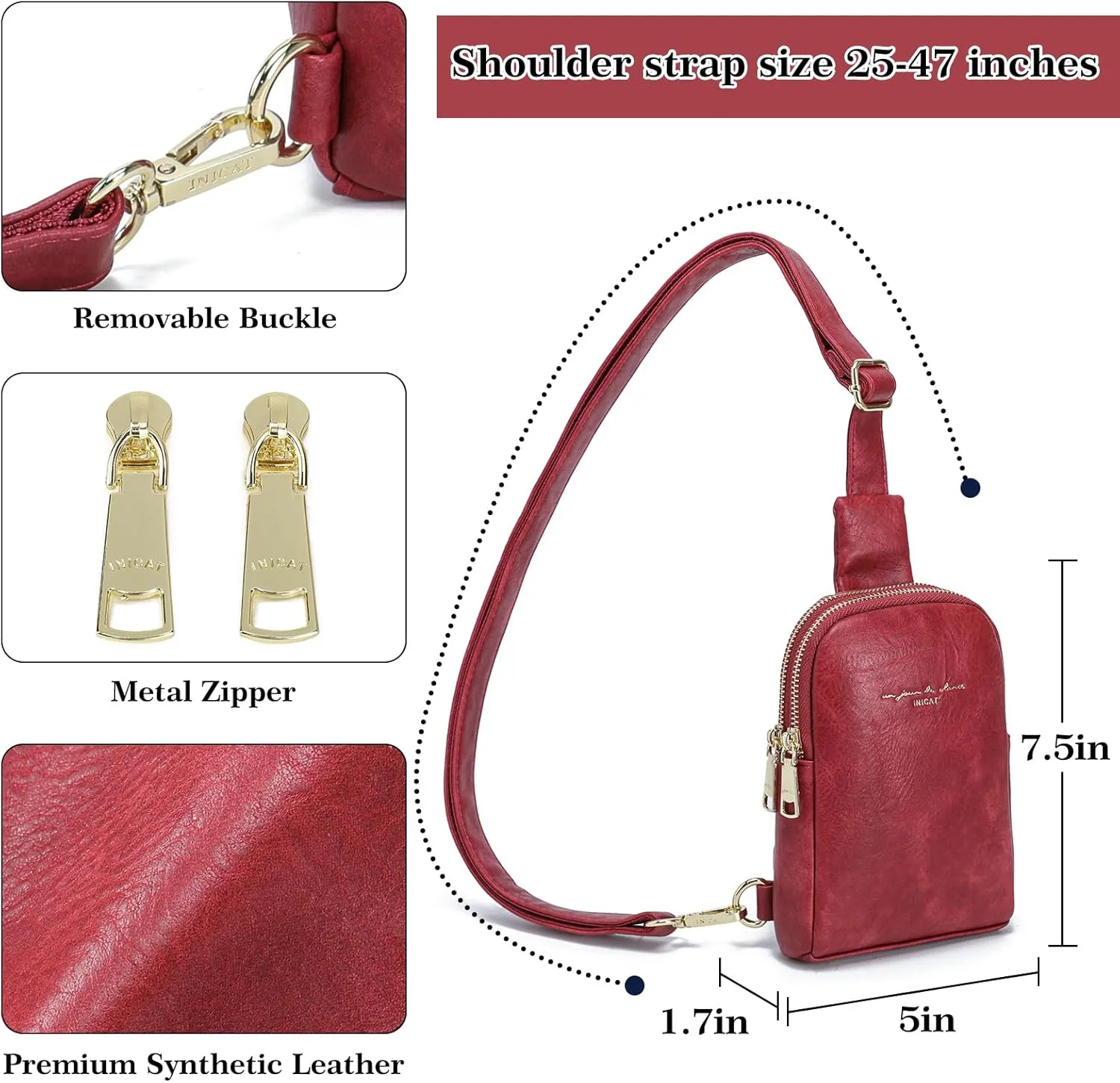 Haytijoe Small Crossbody Sling Bag for Women Travel Purses Anti Theft Cross Body Bag for Woman Fanny Packs