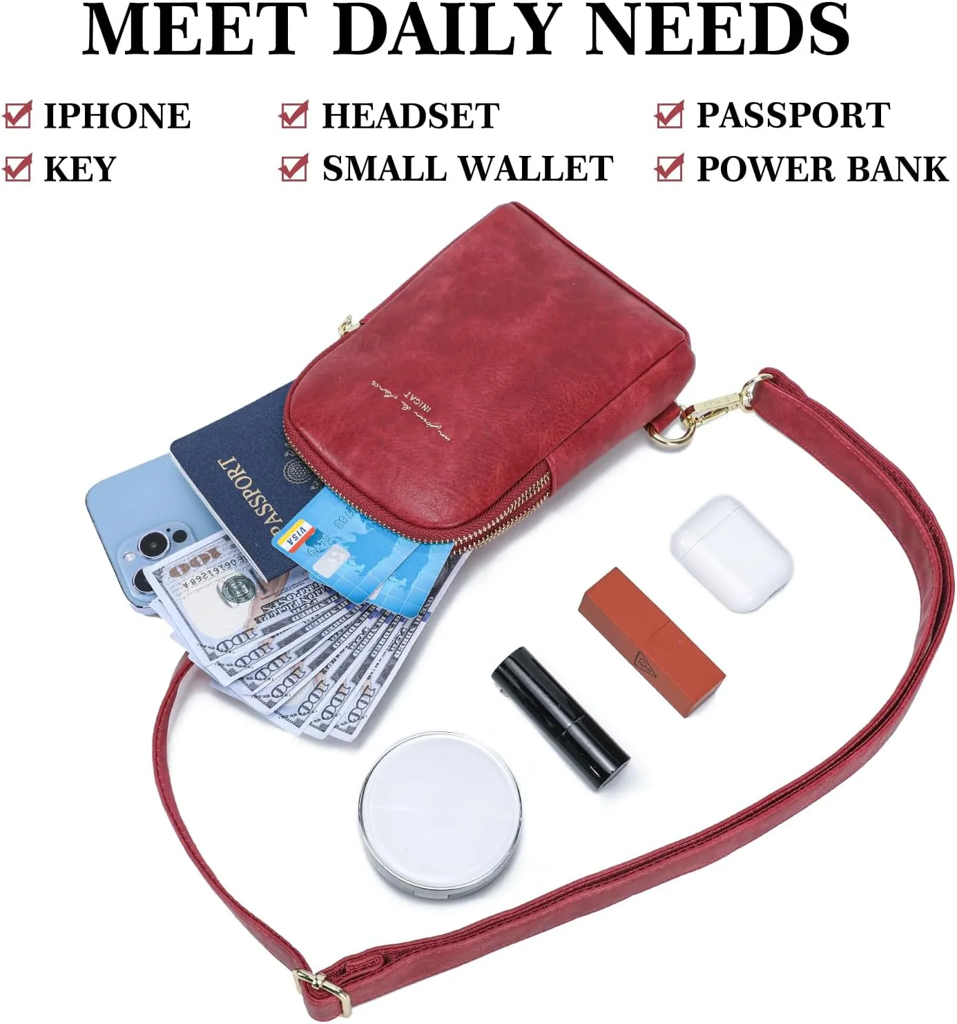 Haytijoe Small Crossbody Sling Bag for Women Travel Purses Anti Theft Cross Body Bag for Woman Fanny Packs