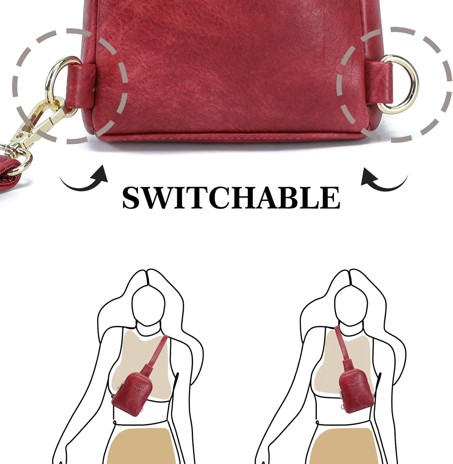 Haytijoe Small Crossbody Sling Bag for Women Travel Purses Anti Theft Cross Body Bag for Woman Fanny Packs
