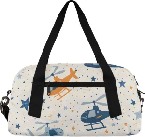 Helicopter Airplane Gym Bag Aircraft Gym Bag Wet/Dry Bag With Extra Drawstring Backpack For Travelling To The Gym