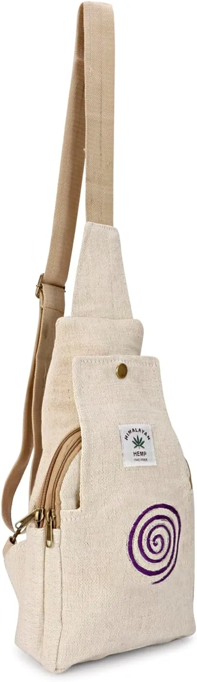 Hemp Sling Backpack- Hemp Cross body Bag- Hemp Shoulder Backpack Adjustable Strap for Men & Women
