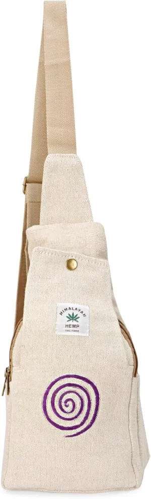 Hemp Sling Backpack- Hemp Cross body Bag- Hemp Shoulder Backpack Adjustable Strap for Men & Women