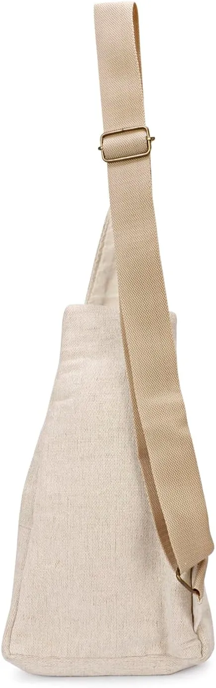 Hemp Sling Backpack- Hemp Cross body Bag- Hemp Shoulder Backpack Adjustable Strap for Men & Women