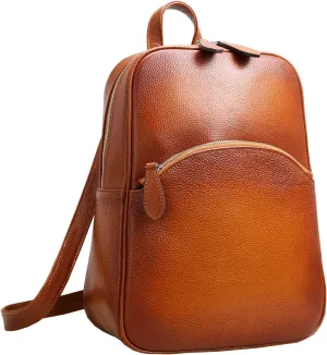 HESHE Leather Backpack Purses for Women Shoulder Handbag Anti Theft Rucksack Backpack Casual Daypack Satchel Bags