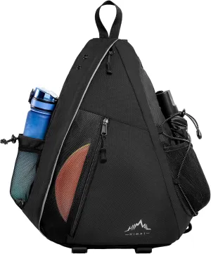 Himal Outdoors Disc Golf Sling Bag Holds 10  Discs, Small Disc Golf Bag Multiple Storage with Retriever Holder