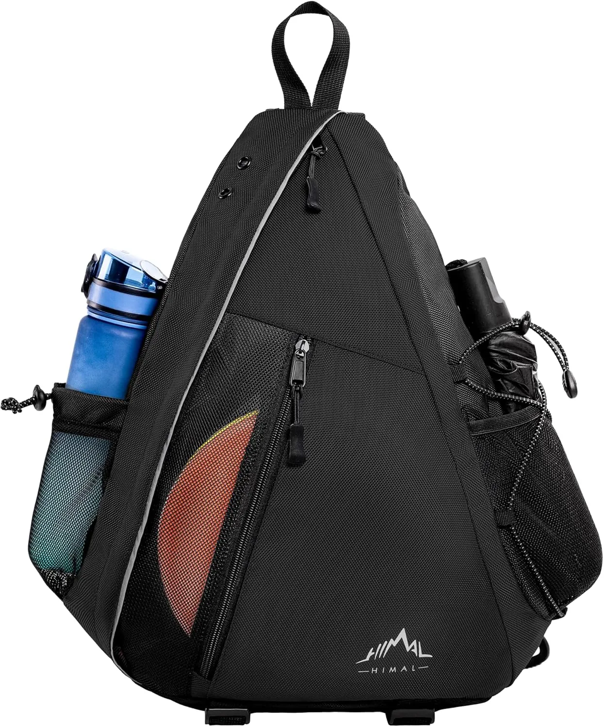 Himal Outdoors Disc Golf Sling Bag Holds 10  Discs, Small Disc Golf Bag Multiple Storage with Retriever Holder