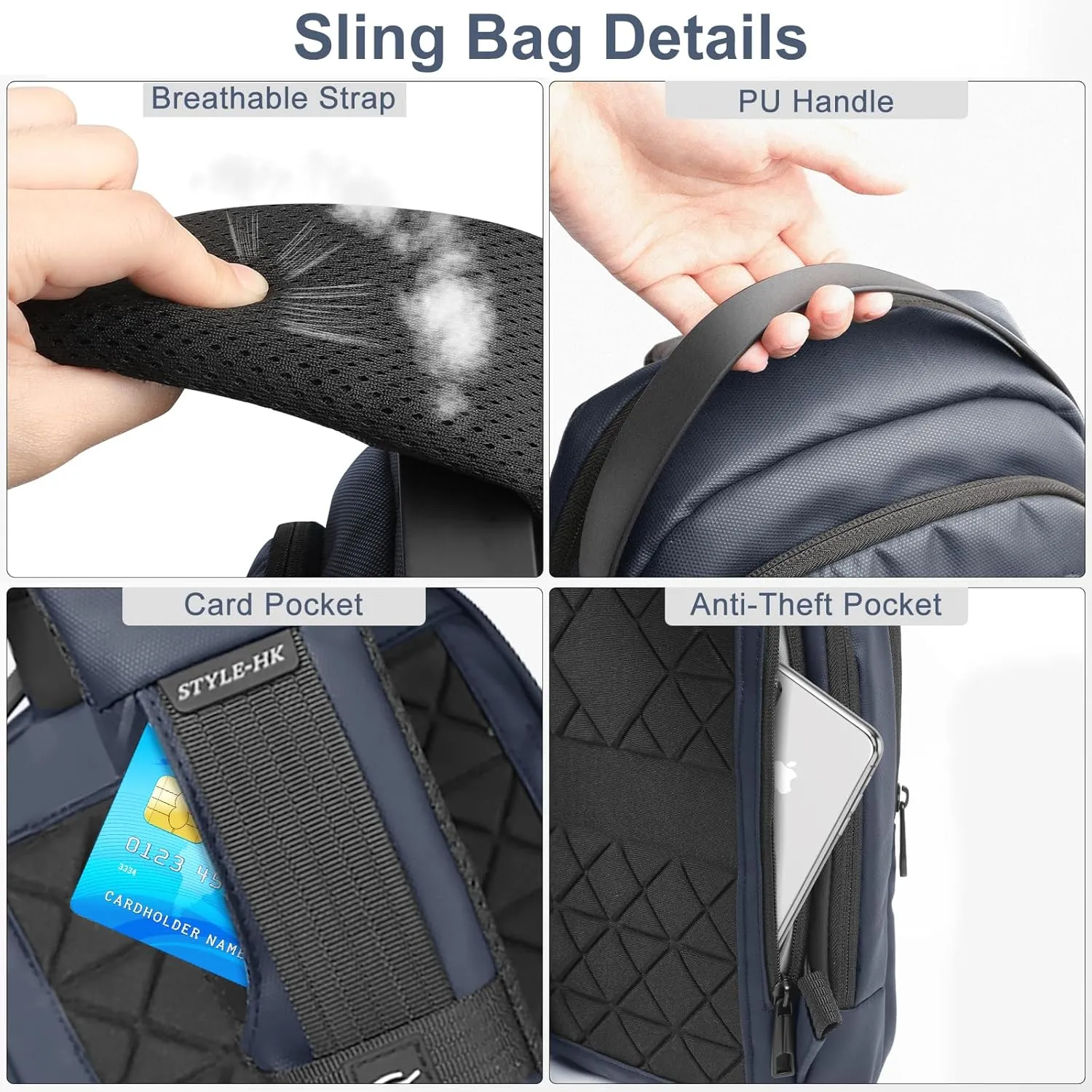 hk Sling Crossbody Shoulder Bag
