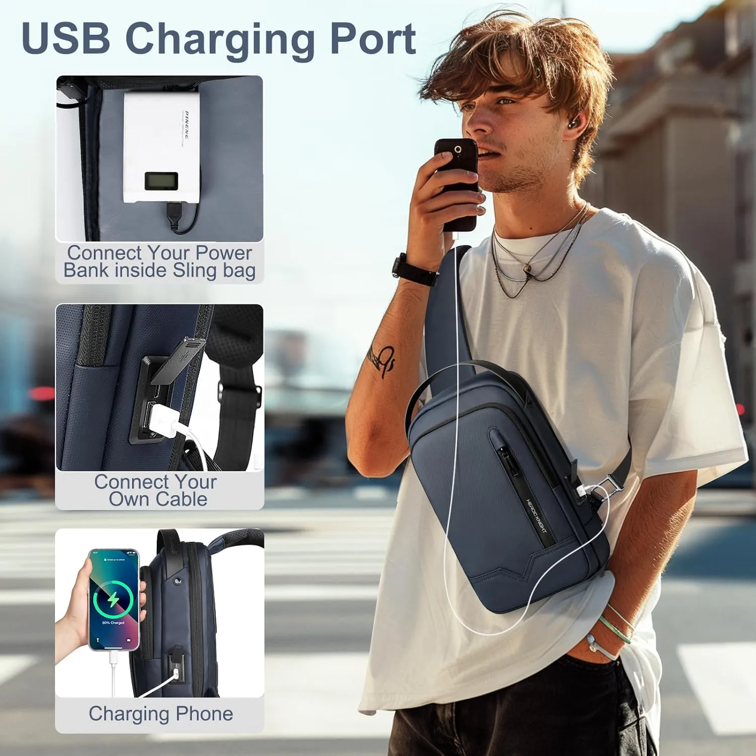 hk Sling Crossbody Shoulder Bag