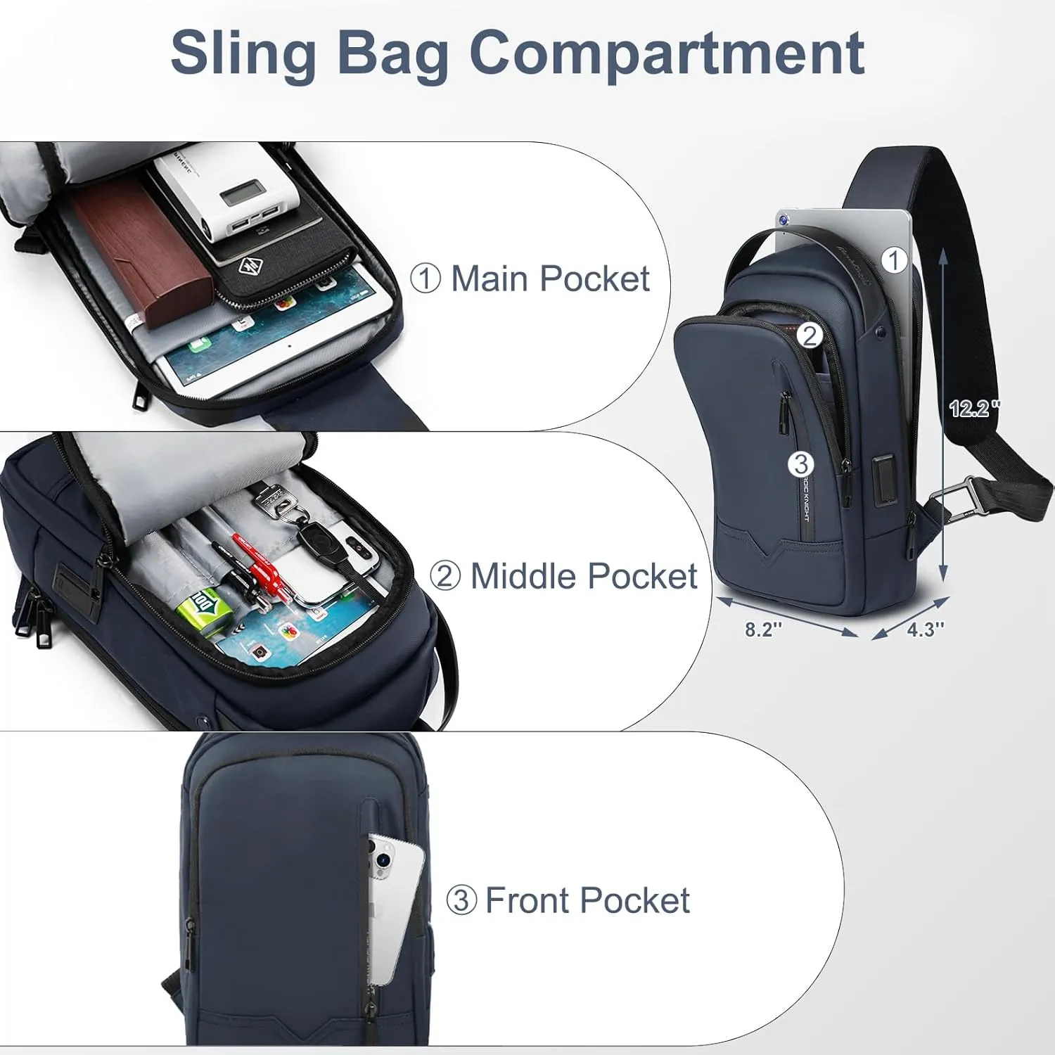 hk Sling Crossbody Shoulder Bag