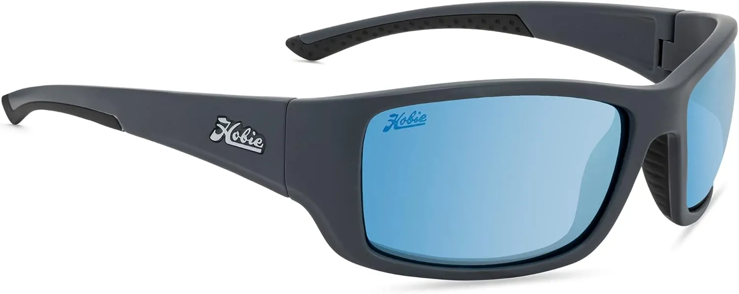 Hobie Everglades Polarized Rectangular Sunglasses, Satin Grey, OSFA