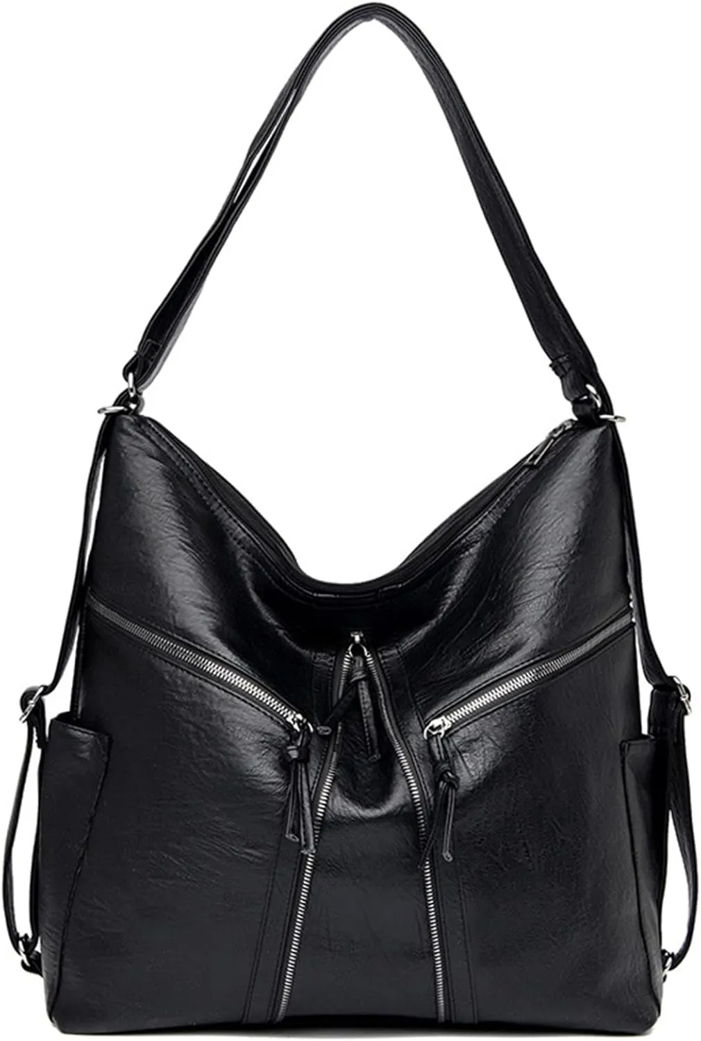 Hobo Bags for Women PU Leather Shoulder Bags Large Hobo Crossbody Purse 3 Way Womens' Handbags