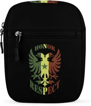 Honor and Respect Senegal Flag Mini Crossbody Bag Anti-Theft Side Shoulder Bags Messenger Bag Unisex
