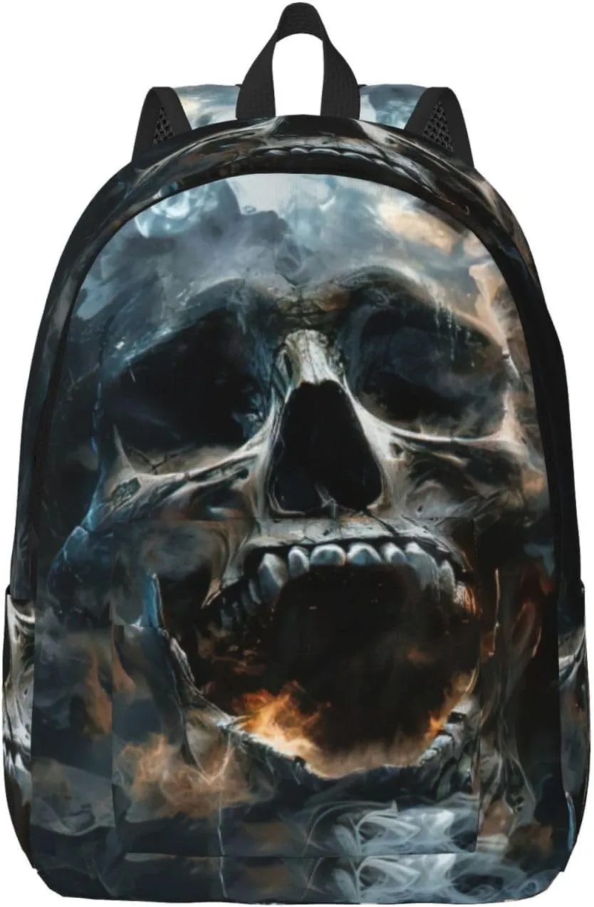 horror ghost skull print Backpack Travel Backpacks for Women Men College Backpack Computer Bag for Travel