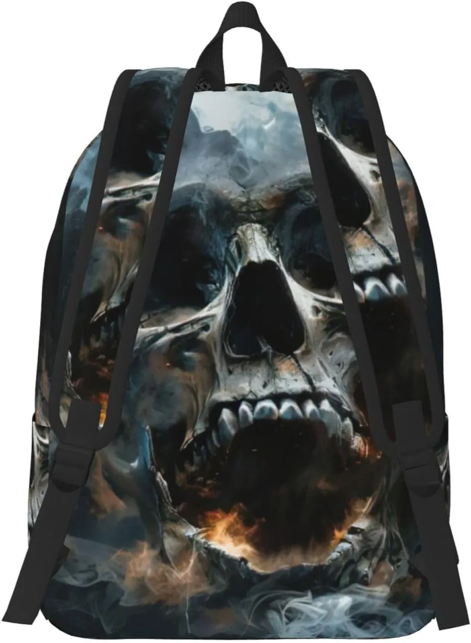 horror ghost skull print Backpack Travel Backpacks for Women Men College Backpack Computer Bag for Travel