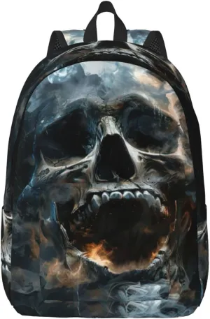 horror ghost skull print Backpack Travel Backpacks for Women Men College Backpack Computer Bag for Travel