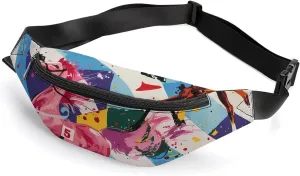 Horse Races Crossbody Fanny Pack Waist Packs Adjustable Shoulder Bags Sling Bag for Hiking Running Cycling