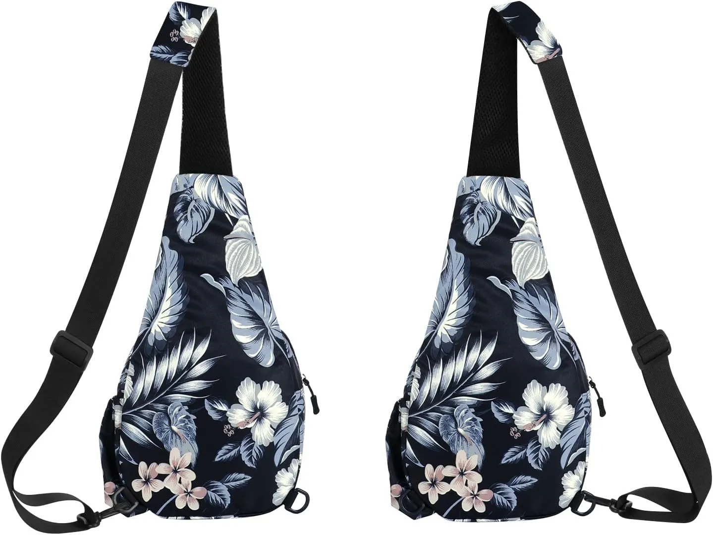 HUA ANGEL Floral Sling Bag, Small Lightweight Crossbody Shoulder Chest Bag for Men & Women Compact Travel Hiking Mini Daypack