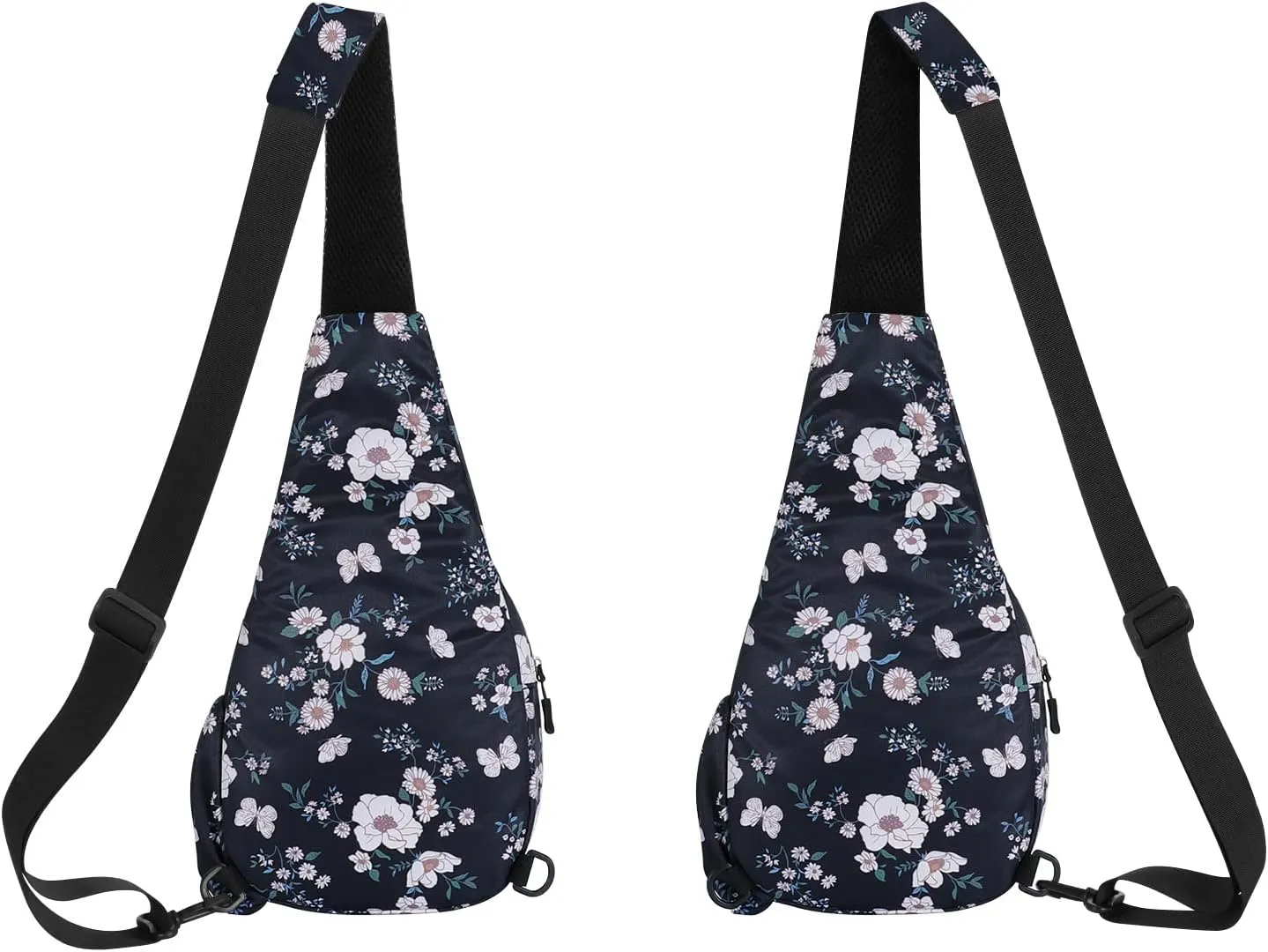 HUA ANGEL Floral Sling Bag, Small Lightweight Crossbody Shoulder Chest Bag for Men & Women Compact Travel Hiking Mini Daypack